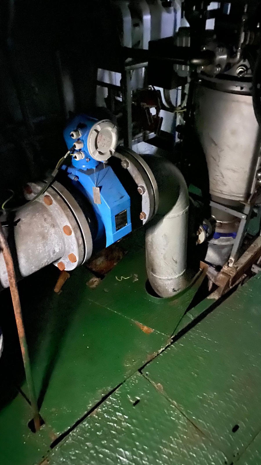 Promag W installed on the ballast water line