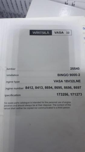 Wartsila 18V32LNE-50hZ30